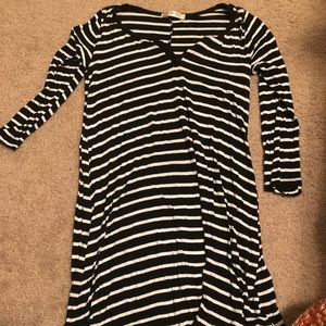 Black and white striped piece